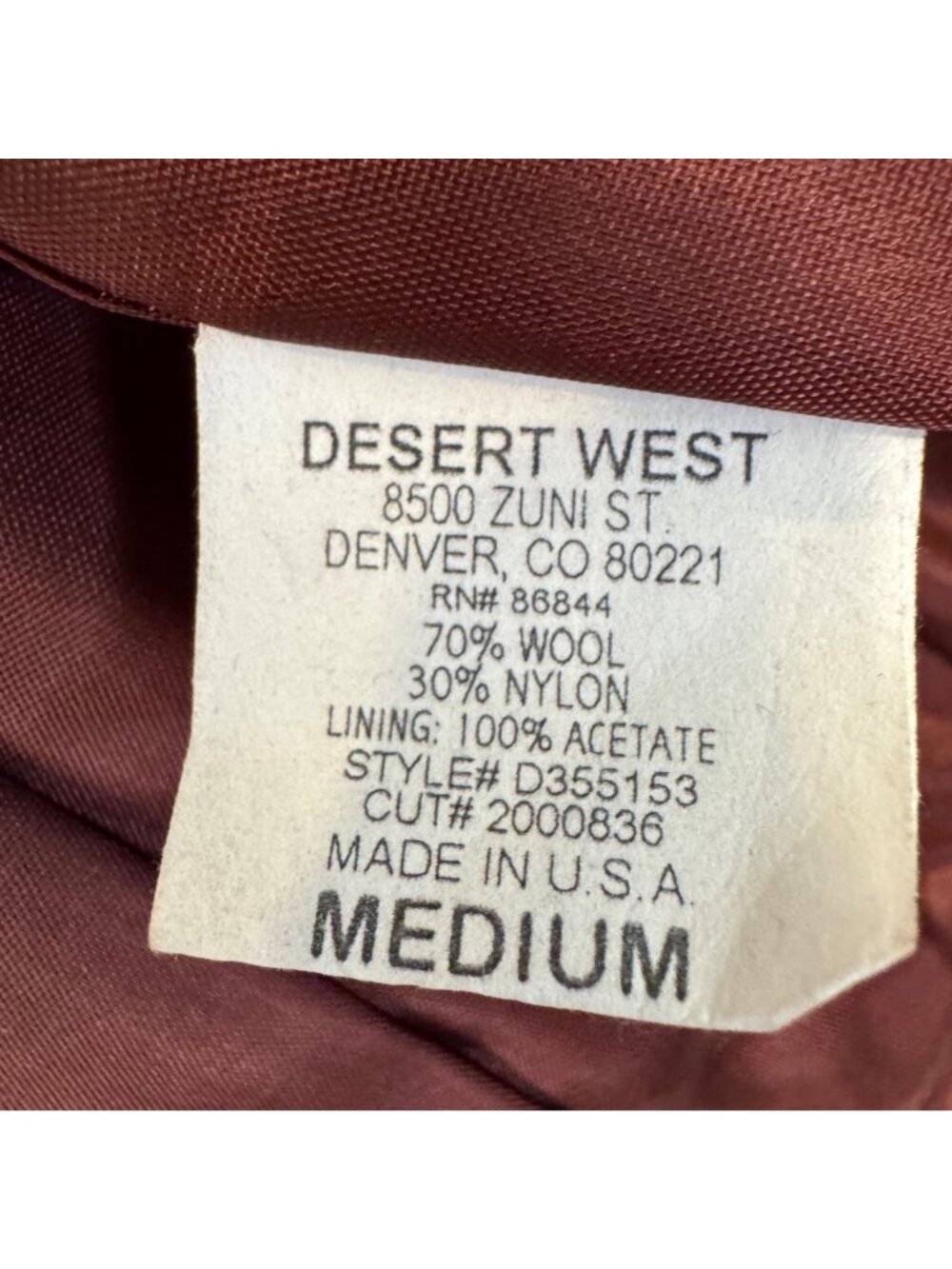 Vintage 90s Desert West Brown Wool Women's M Tweed Blazer Southwestern Boutique - Picture 4 of 16